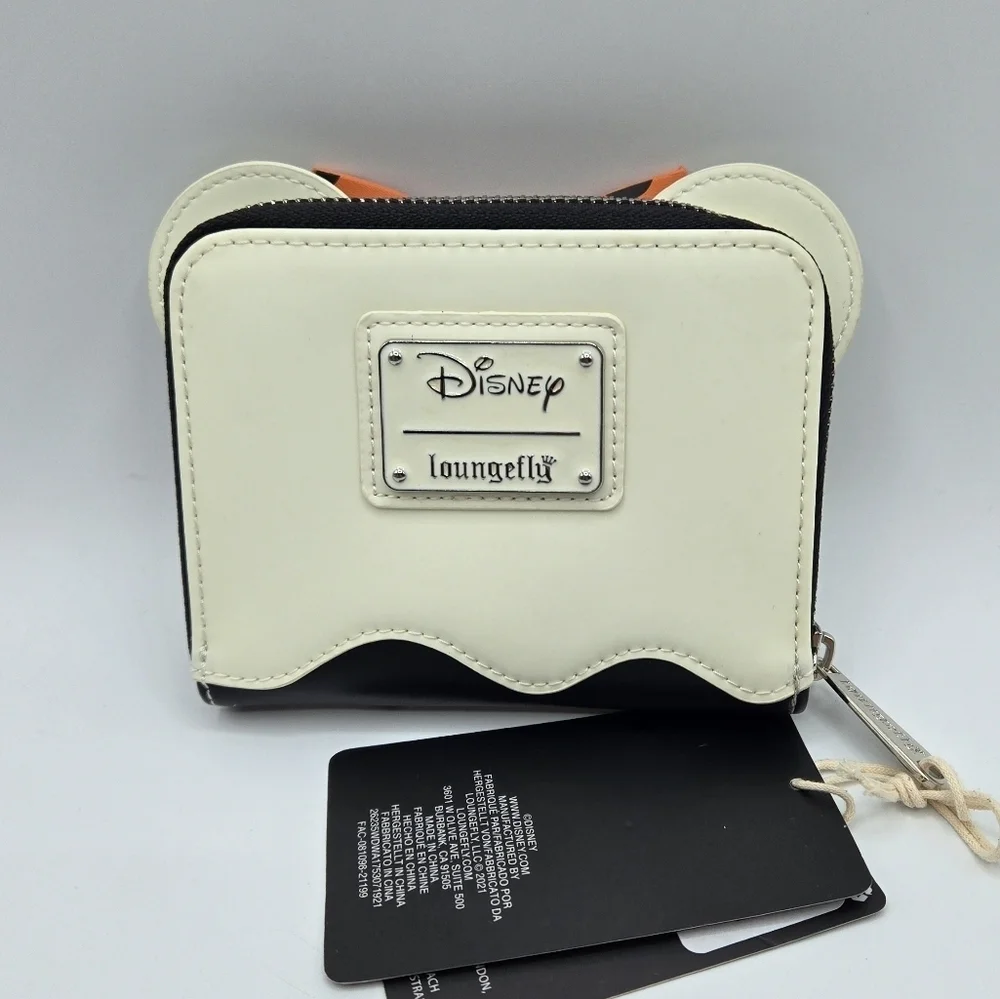 Loungefly Disney Ghost Minnie Mouse Glow in the Dark Zip Around Wallet
